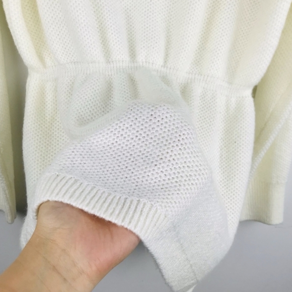 Camber & Grace Off white Oversized Beautiful Lace Shoulder Sweater Dress XL - Picture 5 of 12